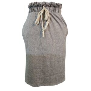 Betsey's Boutique Shop Cinched Waist‎ Sweatshirt Tie Skirt Women's Size S Gray